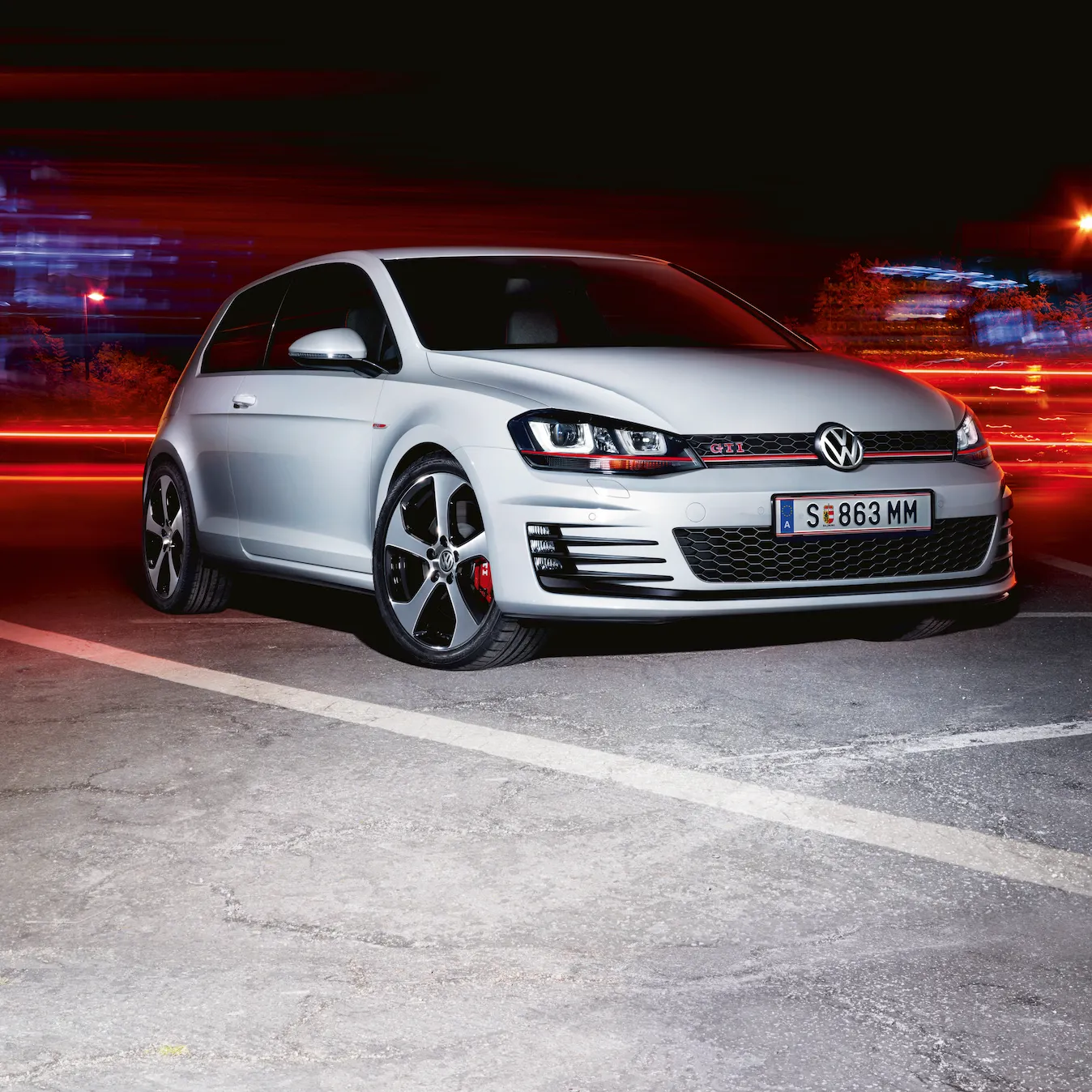 vw volkswagen golf 7 gti weiß frontansicht