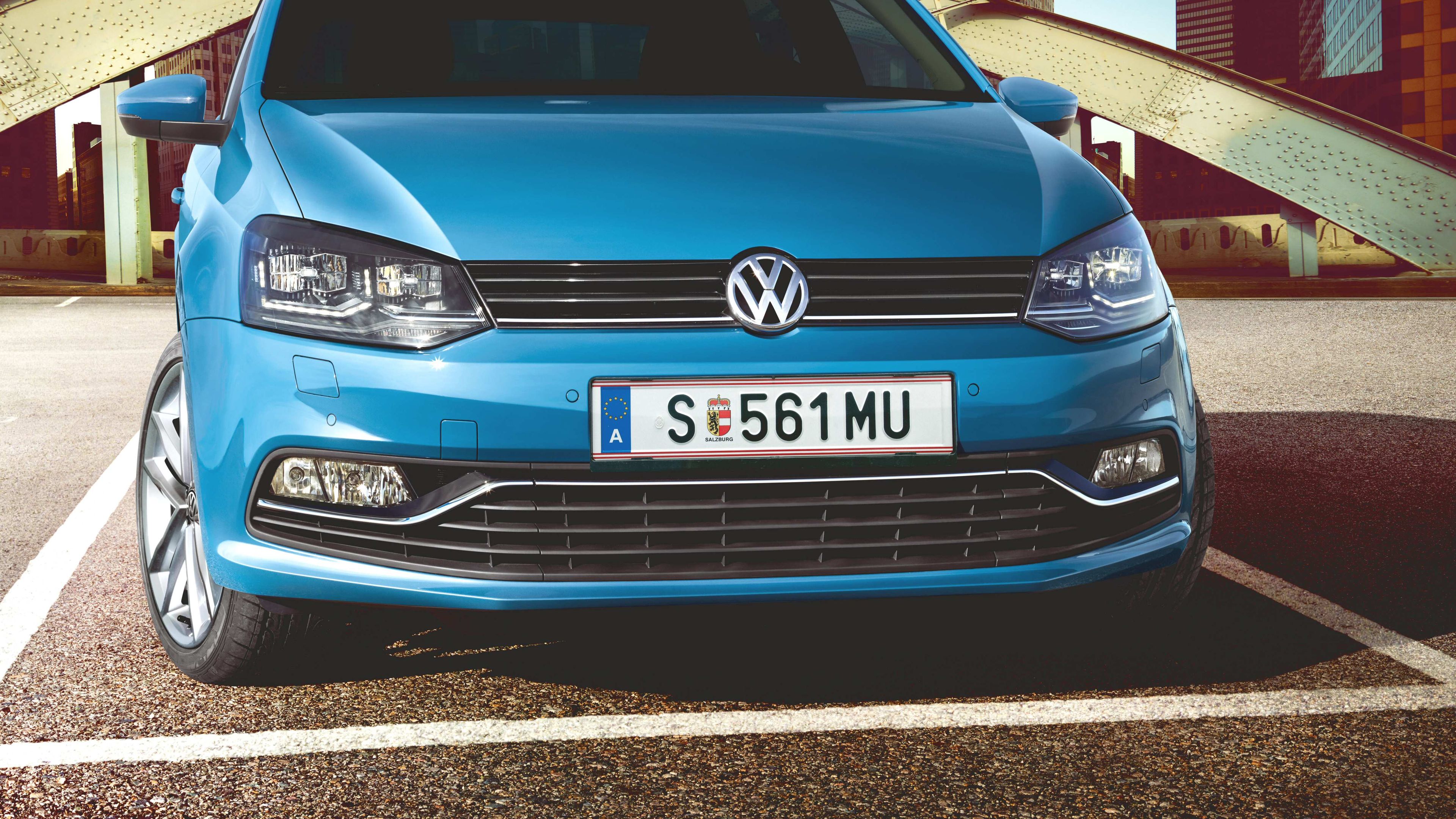 vw polo blau front